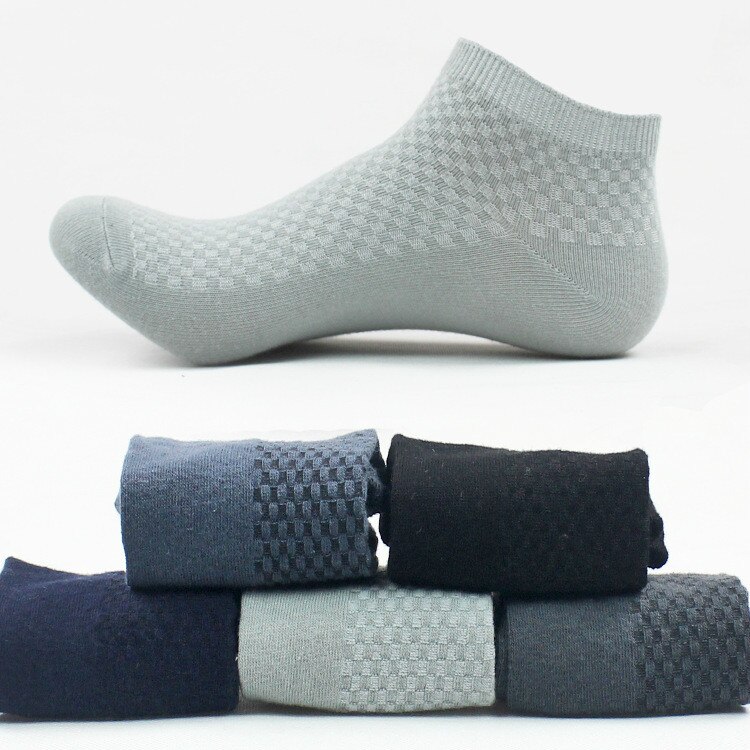 5 Pairs/Lot Men Socks Bamboo Fiber Ankle Socks Winter Summer Socks Business Casual Breathable Deodorant Soft Male Meias Socks