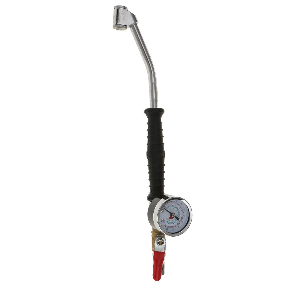 Car Truck Wheel Tyre Air Line Inflator Dial Pressure Gauge 220 PSI
