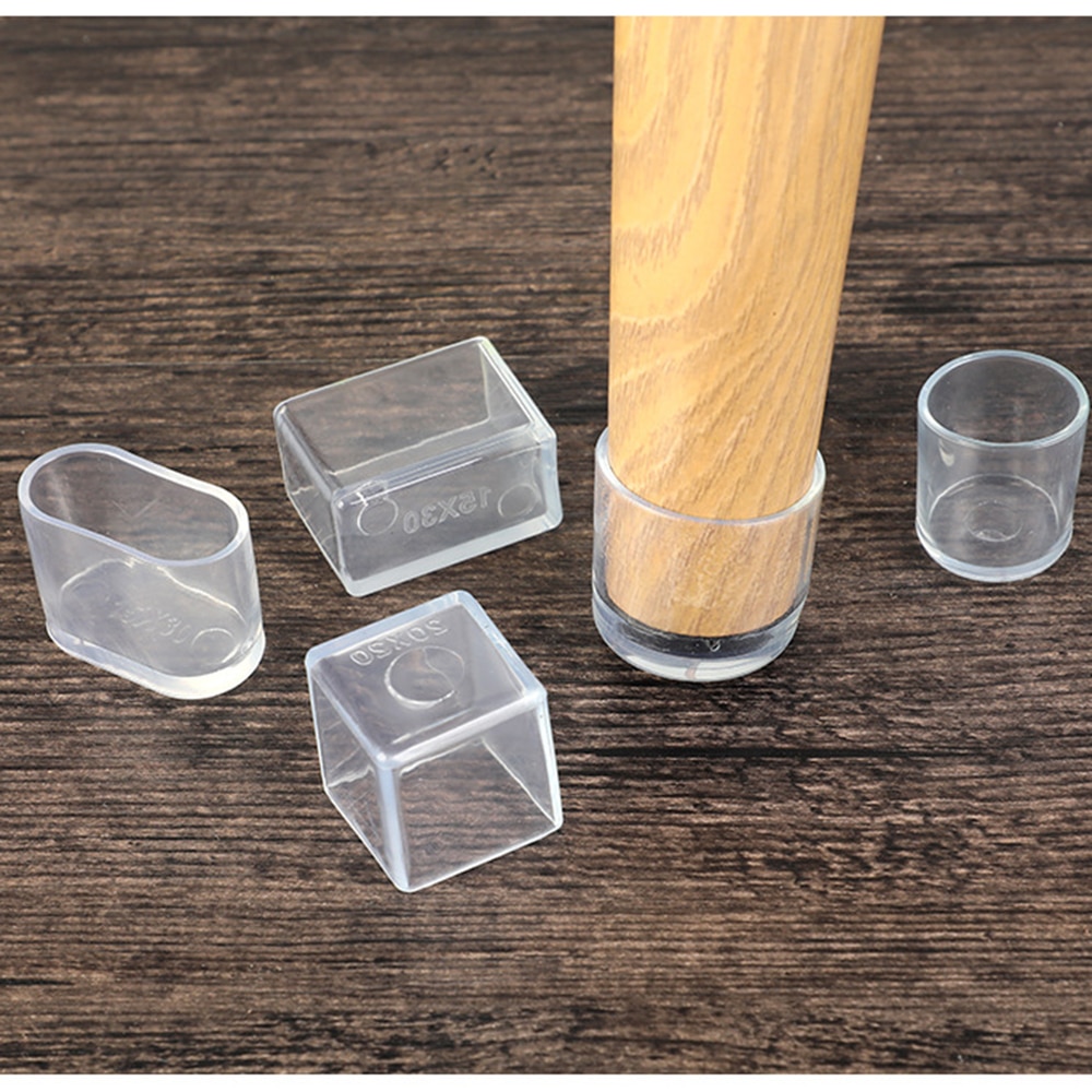 4pcs/set Table leg Caps Silicone Non-slip Pads Legs for furniture Desk chair leg Wood Floor protectors Furniture Leveling Feet