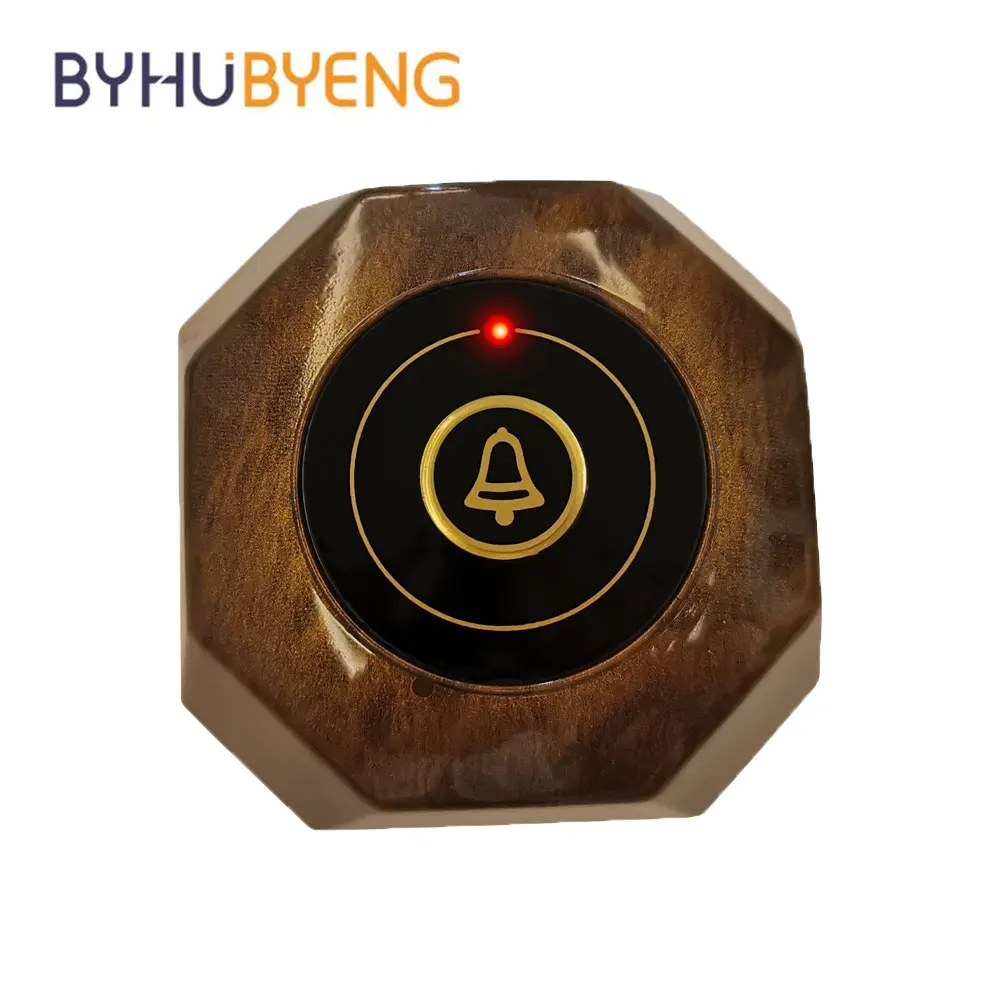 BYHUBYENG Hot Wireless Restaurant One Waiter Call Pager Button Waterproof For Customer Calling System