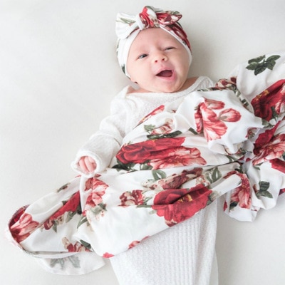 Newborn baby swaddle wrap parisarc 100% soft cotton Baby Products for newborn baby blanket & swaddle wrap Blanket, sleeping 