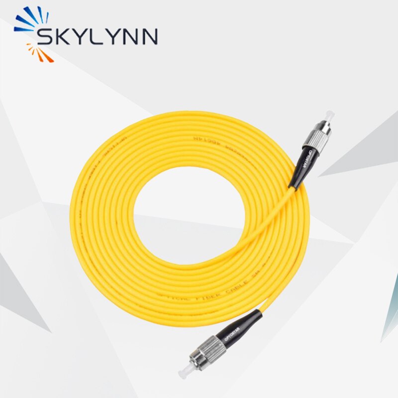 FC/UPC-FC/UPC Simplex Core Single Mode OS2 G652D 2.0mm 1Meter Yellow LSZH Fiber Optic Patch Cord Jumper Cable