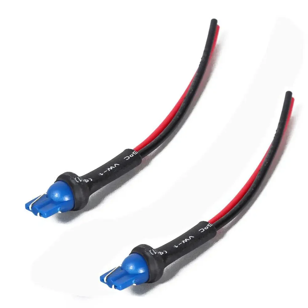 2pcs/set T10 Socket Holders Universal Car Headlight Assembly Male Plug Adapter Extended Wire