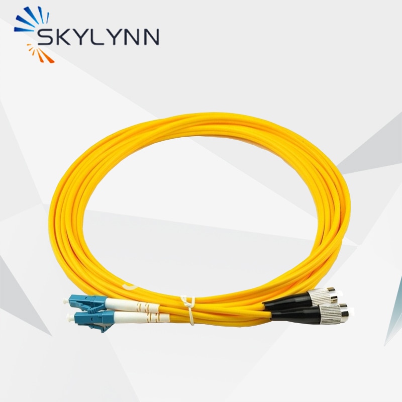 50 PCS FC/UPC-LC/UPC Fiber Optic Patch Cord 3 Meter Duplex 2.0mm Single Mode G652D LSZH Jacket Jumper Cable