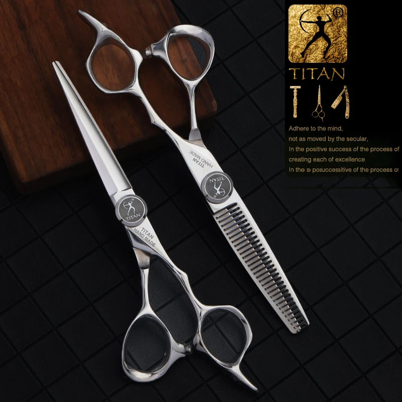 TITAN professional hairdresser scissors barber scissors hairdressing hair cutting  thinning  set of