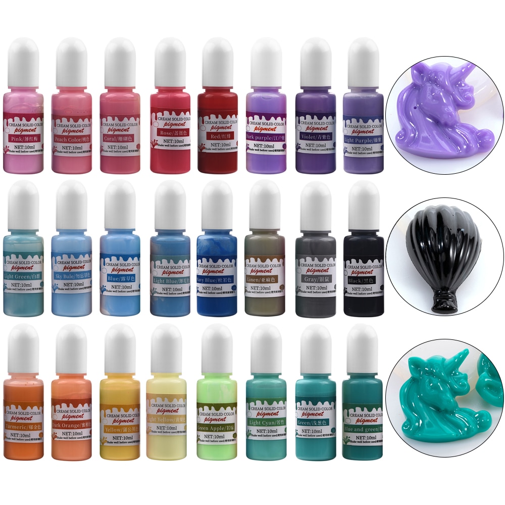 24 Color DIY Crystal Epoxy Solid Color Precision High Concentration Cream Solid Color Resin Pigment Colorant