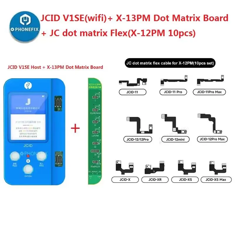 JC V1SE Wifi Programmer Non-removal Face ID Repair FPC Flex for iPhone X to 15 Pro Max Face ID True