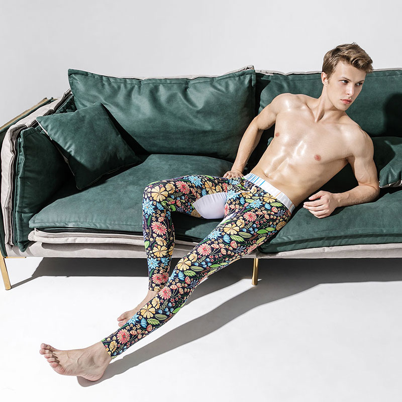 Men's Fashion Warm Long Johns Tight Brand Thermal Legging Pants Sleep Trousers Pants Render Underpants Man Trousers of Wint