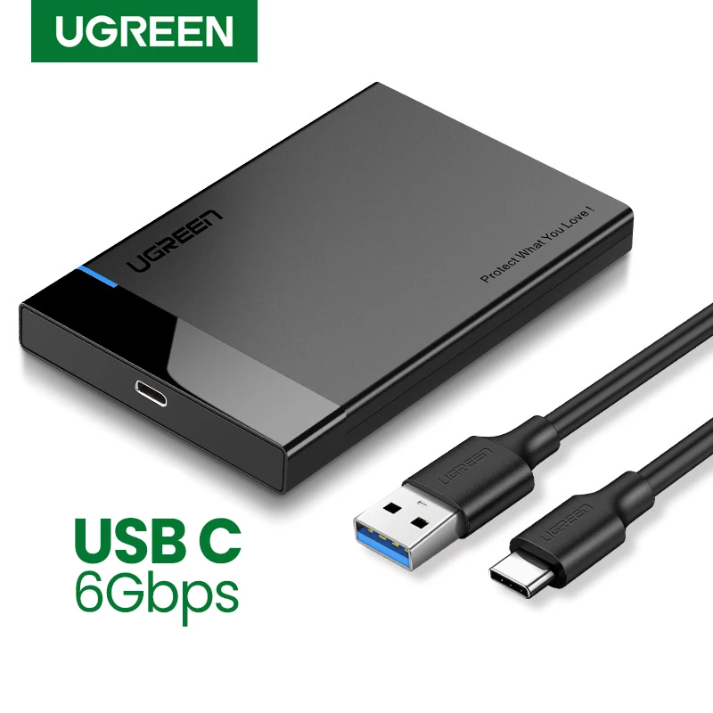 Ugreen 2.5 HDD SSD Case SATA to USB 3.1 Adapter Case HD External Hard Drive Enclosure Box for Disk