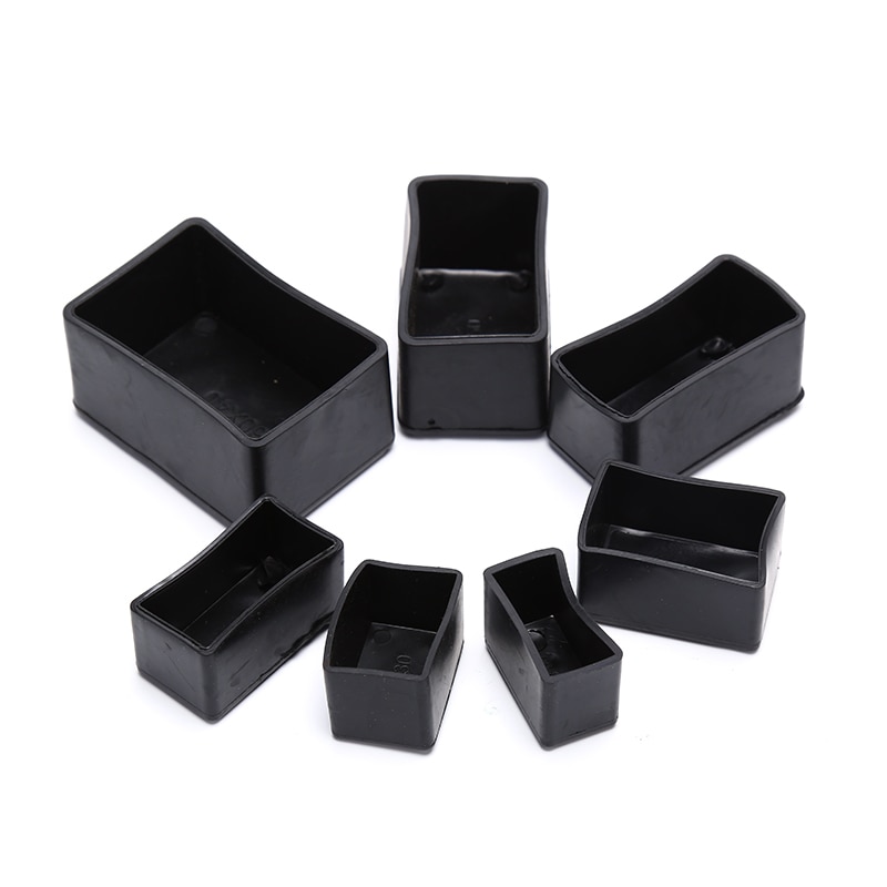 8pcs/lot Rectangle Silicone Chair Leg Caps Non-slip Table Foot Cover Socks Protector High Quality