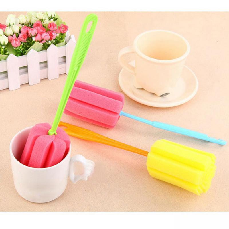 Kitchen Cleaning-Tool Sponge Brush For Wineglass Bottle Coffe Tea Glass Cup Brush Kit Bottle Clean Tool Bottle Feeding Brushes