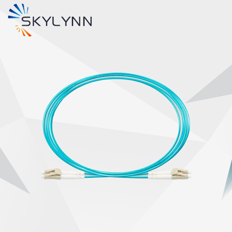 50PCS 2 Meter Length LC/UPC-LC/UPC Duplex 2.0mm Multimode OM3 LSZH Aqua Jacket Fiber Optic Patch Cord for Data Center