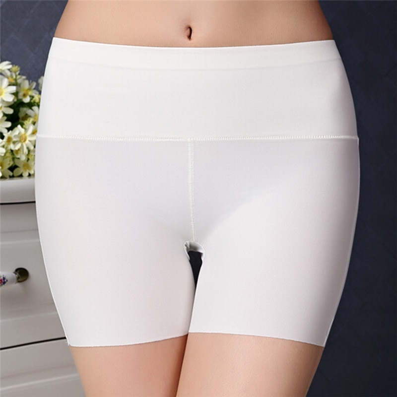 Women Seamless Safety Pants Ice Silk Shorts Boxer Breathable Briefs Panties Ice Silk Safety Underwear Pants