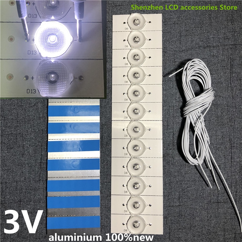100 Pieces/lot 3V 6V LED Bulbs Diodes with Concave Lens for LED Backlight Strip Repair TV Hisense Changhong 100%NEW