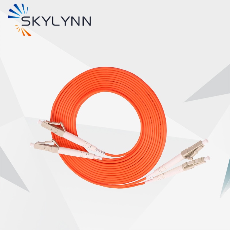 50PCS 2 Meter Length LC/UPC-LC/UPC Duplex 2.0mm Multi Mode OM2 50/125 Fiber Optic Patch Cord With LSZH Orange Jacket