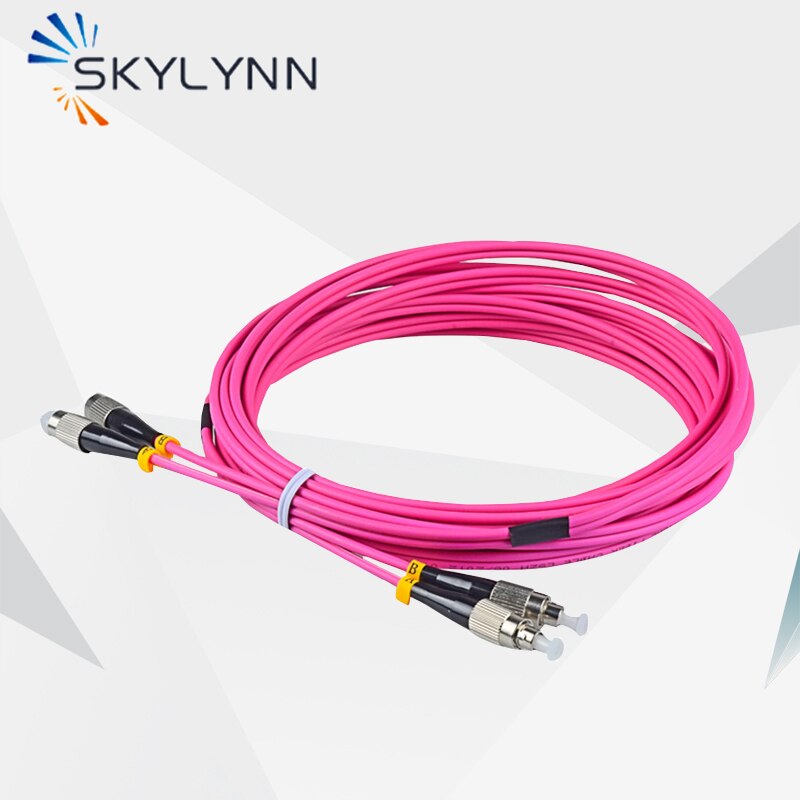Hot Sale 1M/2M/3M/5M/10M Length FC/UPC-FC/UPC Duplex 2.0mm Multimode OM4 Fiber Optic Patch Cord LSZH Jacket For FTTH