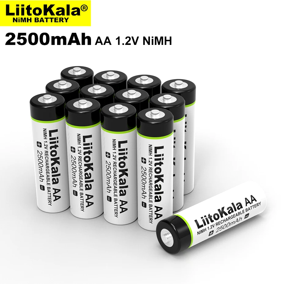 4-28PCS Liitokala 1.2V AA 2500mAh Ni-MH 2.5A Rechargeable Battery For Temperature Gun Remote Control