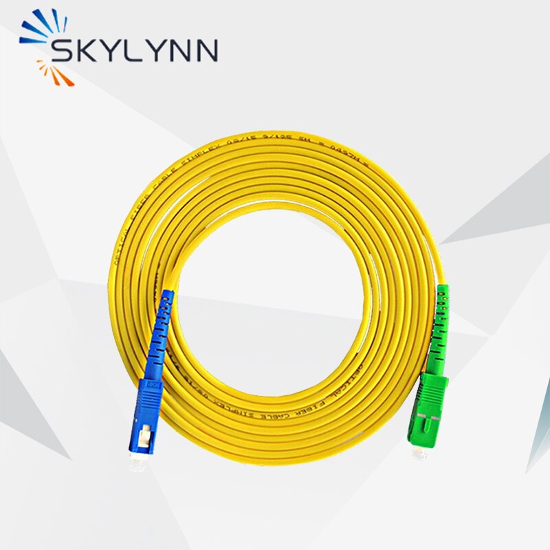 50PCS 0.5 Meter SC/APC-SC/UPC SX 3.0MM SM G652D/G657A1/G657A2 Yellow LSZH Jacket Fiber Optic Patch Cord Telecom Standard