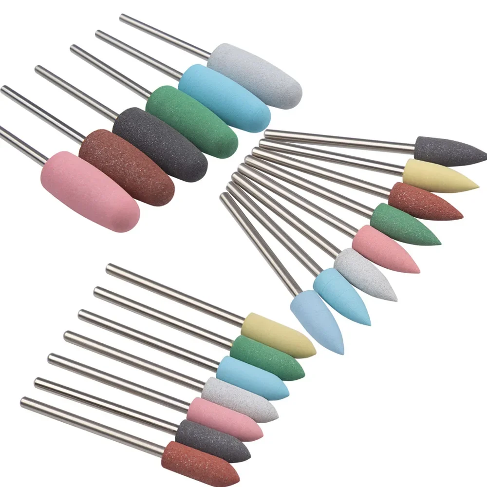 Rubber Silicone Milling Cutter for Manicure Stones Nail Drill Bit Machine Manicure Accessories Nail
