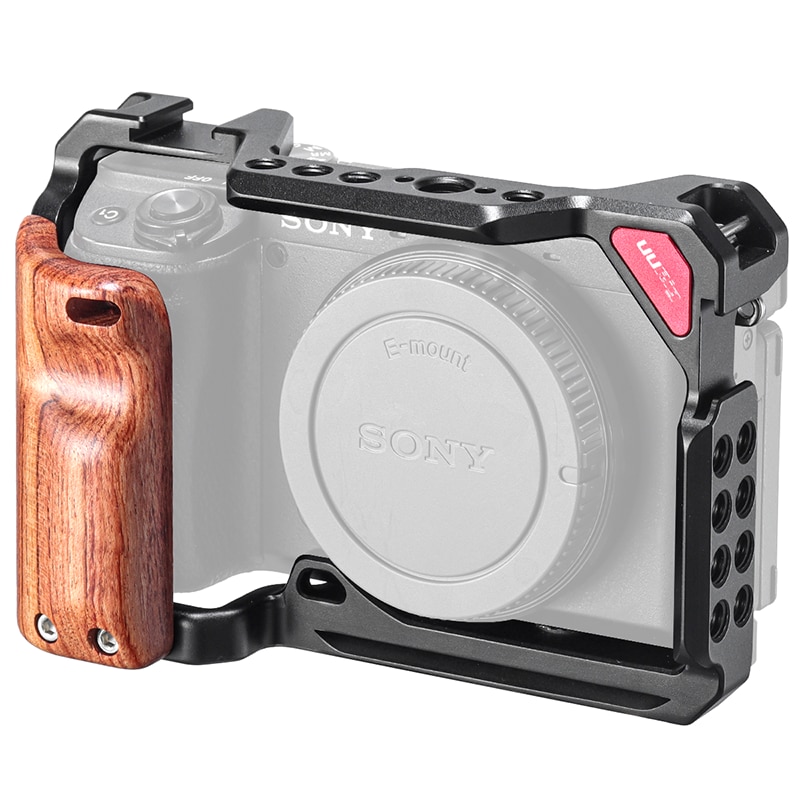 UURig C-A6400 Camera Cage for Sony A6400/A6100/A6300 Vlogging Case Handheld Bracket Cold Shoe Mic LED Light Mount Video Rig Case