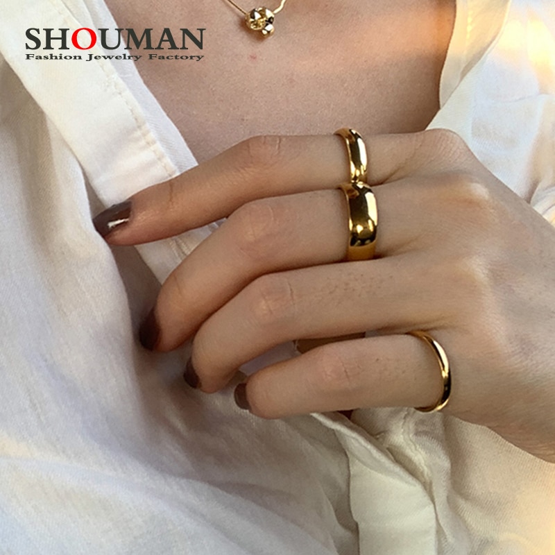 SHOUMAN 2/4/6/8mm Stainless Steel Couple Wedding Private Premium Custom Carved Name Ring Valentine's Day Gift