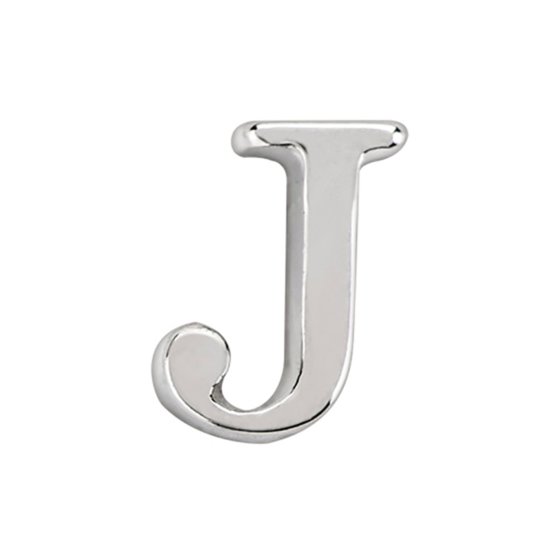 10pcs Silver letter J Charm floating charms for Living glass locket