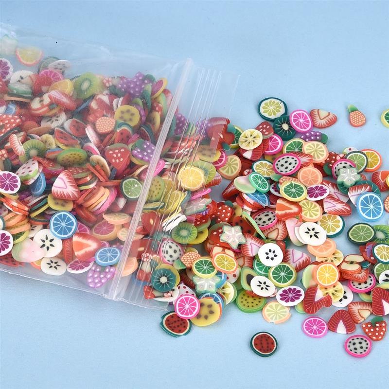 1000pcs/Set Clay Resin Filling Fruit Leaf Flower Pattern Colorful Filler For DIY UV Epoxy Resin Jewelry Resin Crafts