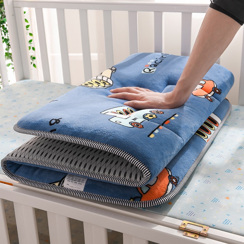 Baby Crib Bedding Set 120x60cm Toddler Bed Mattress Pad Fleece Breathable Boys Girls Cartoon Bed Set Room Cute Floor Play Mat