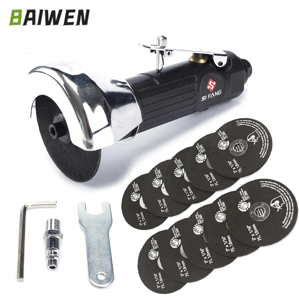 20000rpm Pneumatic Metal Cutting Machine Cut Off Grinders 3 inch Straight Air Cutter Cutting Tools
