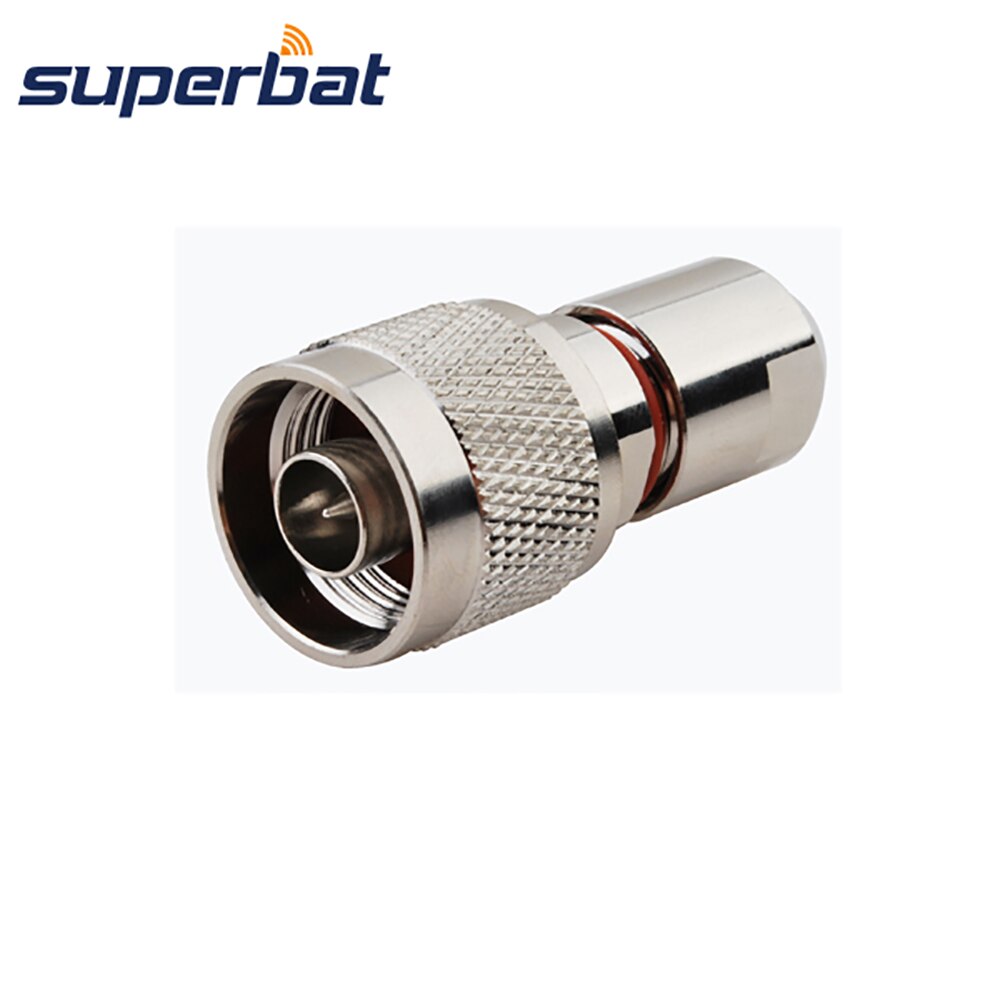 Superbat N Male Connector Clamp for Corrugated Copper 1/4" Cable Straight RF Coaxial Connector