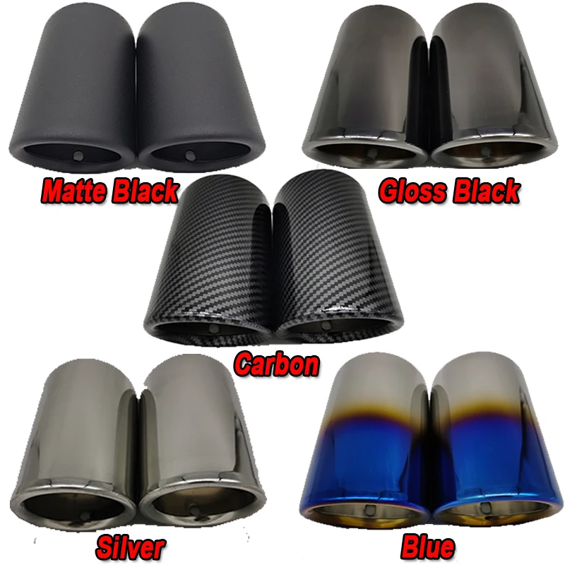 For Audi A4 B8 A3 8V 8P A1 Q5 Volkswagen VW Passat B7 CC Tiguan Car Exhaust Pipe Muffler Tip Cover