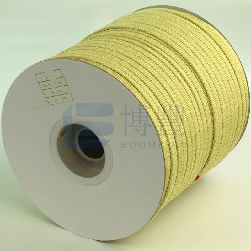Size 12 x 3mm Glass tempering furnace high temperature rope 250m per roll,insulated roller conveyor belt