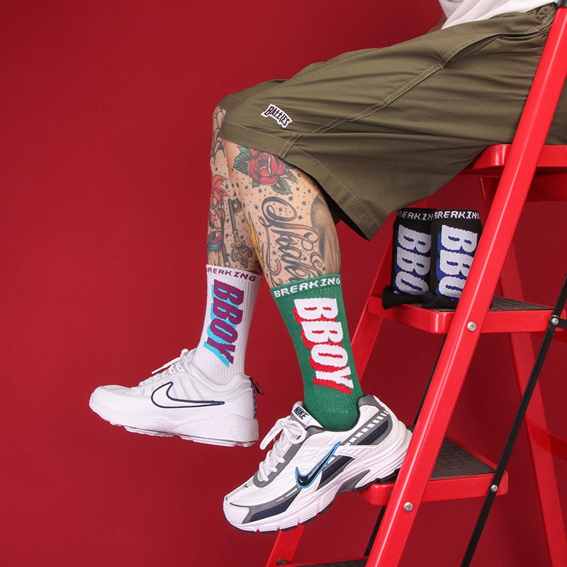 Breaking bboy hiphop socks street dance sports skateboard Harajuku unisex westcoast Style sock men and women cotton