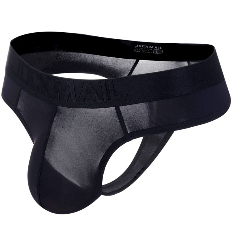 Sissy Ultra-thin Transparent Thong Men G Strings Pouch Jockstrap Ice Silk Tanga Hombre Sexy Gay Underwear Breathable briefs Men