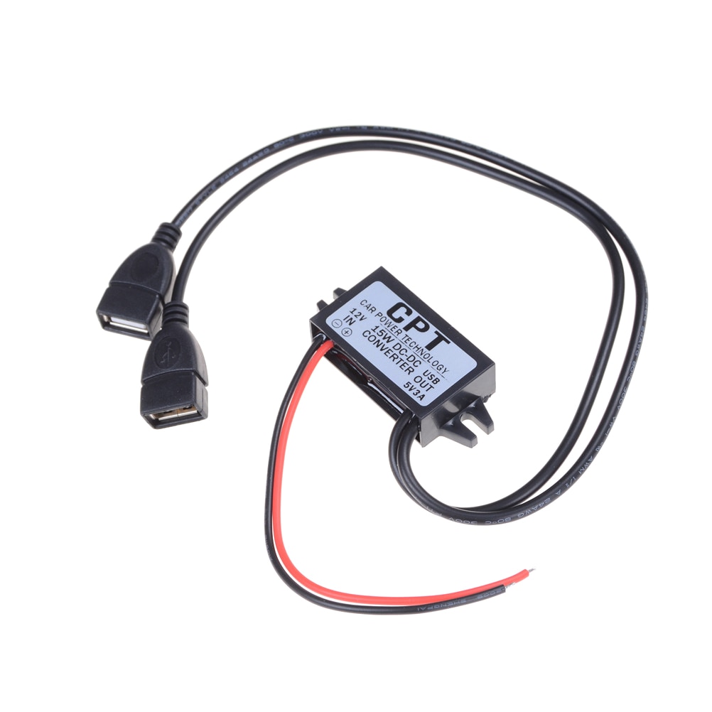 Dual USB 12V To 5V DC/DC Step-down Car Charger Power Converter Module Regulators
