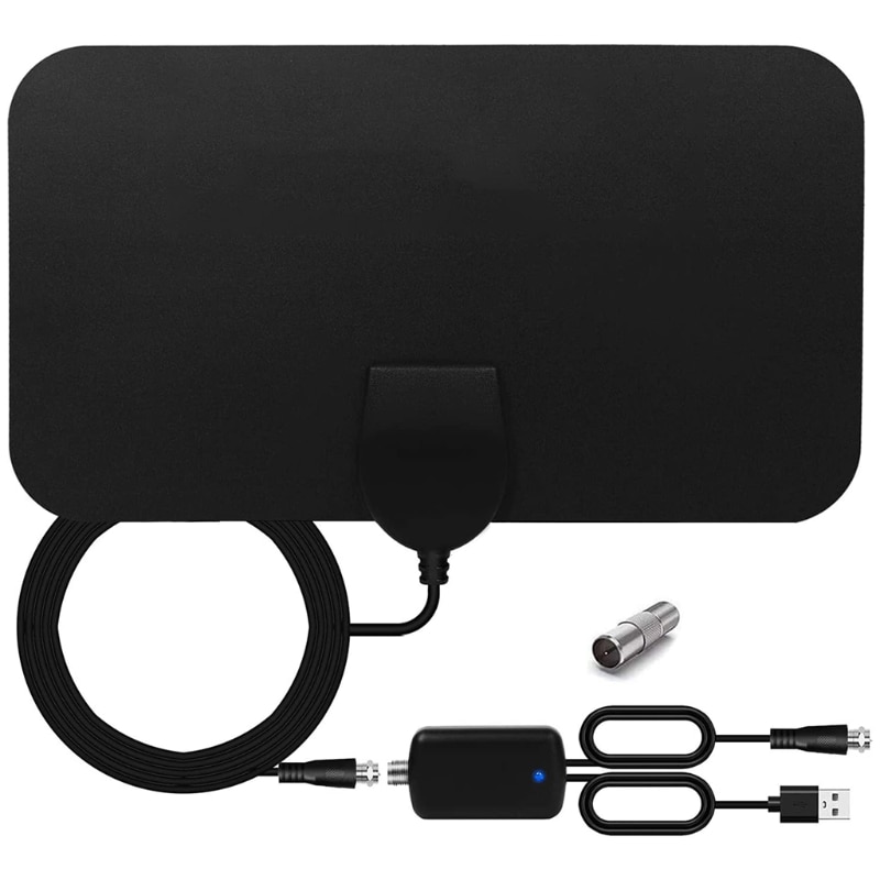 D0UA TNT Antenna Digital TV Antenna Amplifier Low Noise Antenna Signal Booster for Smart TV VHF UHF HDTV Connector Adapter