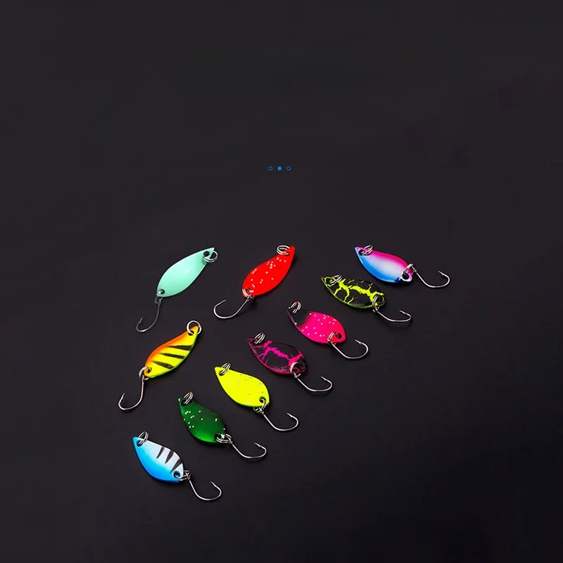 X-Fin 3cm 2.5g/3.5g/5g  Fishing Tackle Metal Spoon Lure Sharp Hook Hard Sequins Lure Bait Freshwater