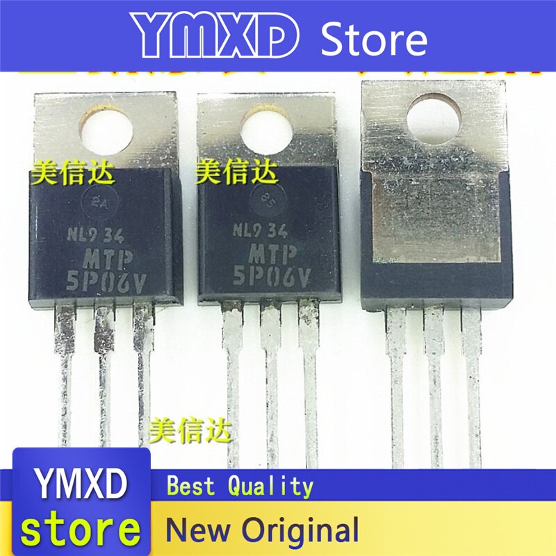 10pcs/lot New Original MTP5P06V 5A 60V field-effect Tube INto TO-220 In Stock