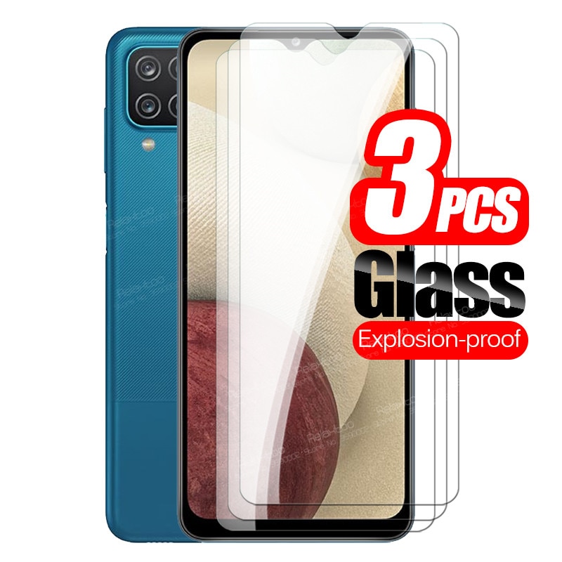 3pcs Tempered Glass For Samsung A12 Glass Screen Protector For Samsung Galaxy A12 A 12 SM-A125F/DS Phone Safety Protective Film