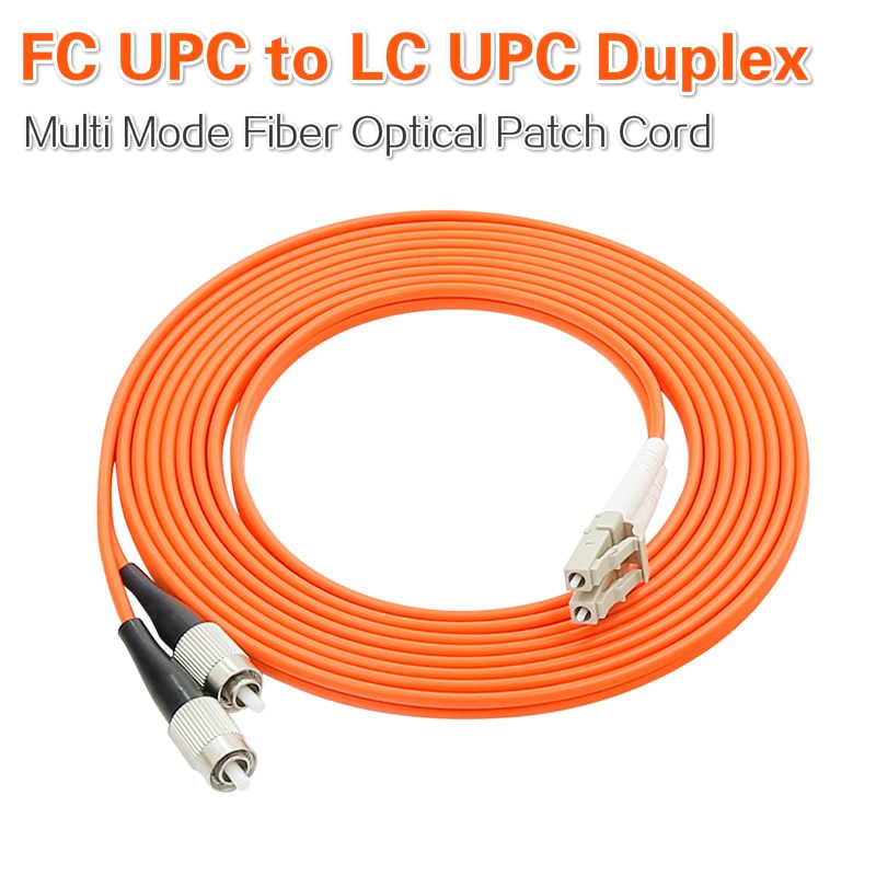 5PCS Lot Multi Mode FC UPC to LC UPC LSZH Duplex Fiber Optic Patch Cord Free Shipping 1M 2M 3M 5M 10M