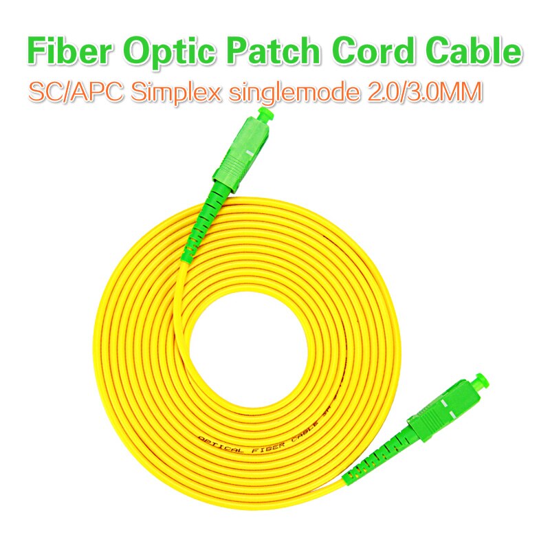 LSZH SC APC Simplex Singlemode fiber optic patch cord Cable 2.0mm 3.0mm Fiber Optic Patch Cord For CATV Network 10PCS/lot