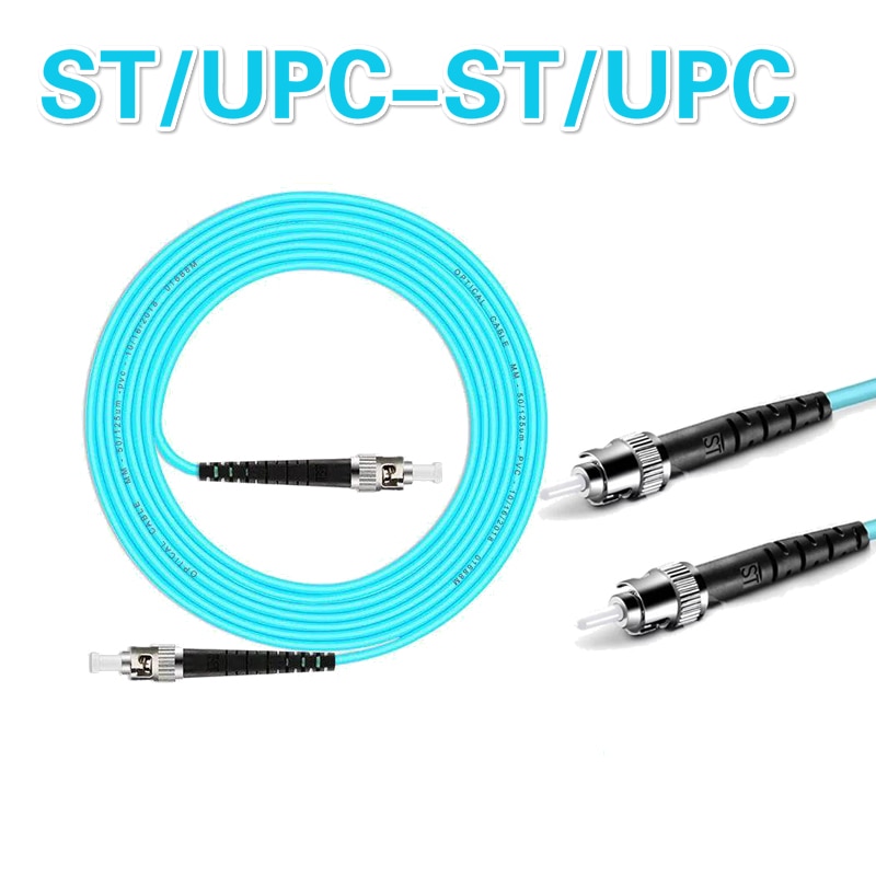 Stock Ready free shipping 10G 5pcs/Lot ST/UPC-ST/UPC Multimode fiber optic patch cord OM3 fiber optic cable