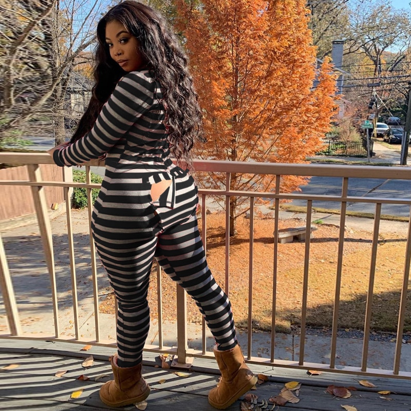 2022 Sexy Pajamas for Women Onesies Kigurumi for Adults Deep V-neck Button Flap Jumpsuit Pyjama Femme Bodycon Stretch Sleepwear