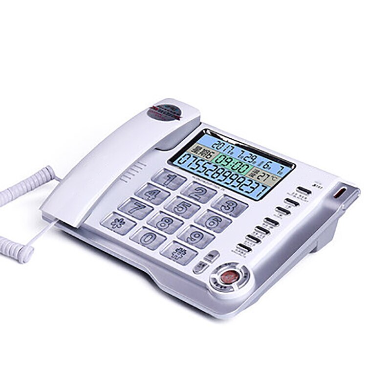 Big Button Corded Telephone Phone LCD Display with Blacklist, Backlight, Hands-free Calling, Alarm, Calculator for Senior Elders