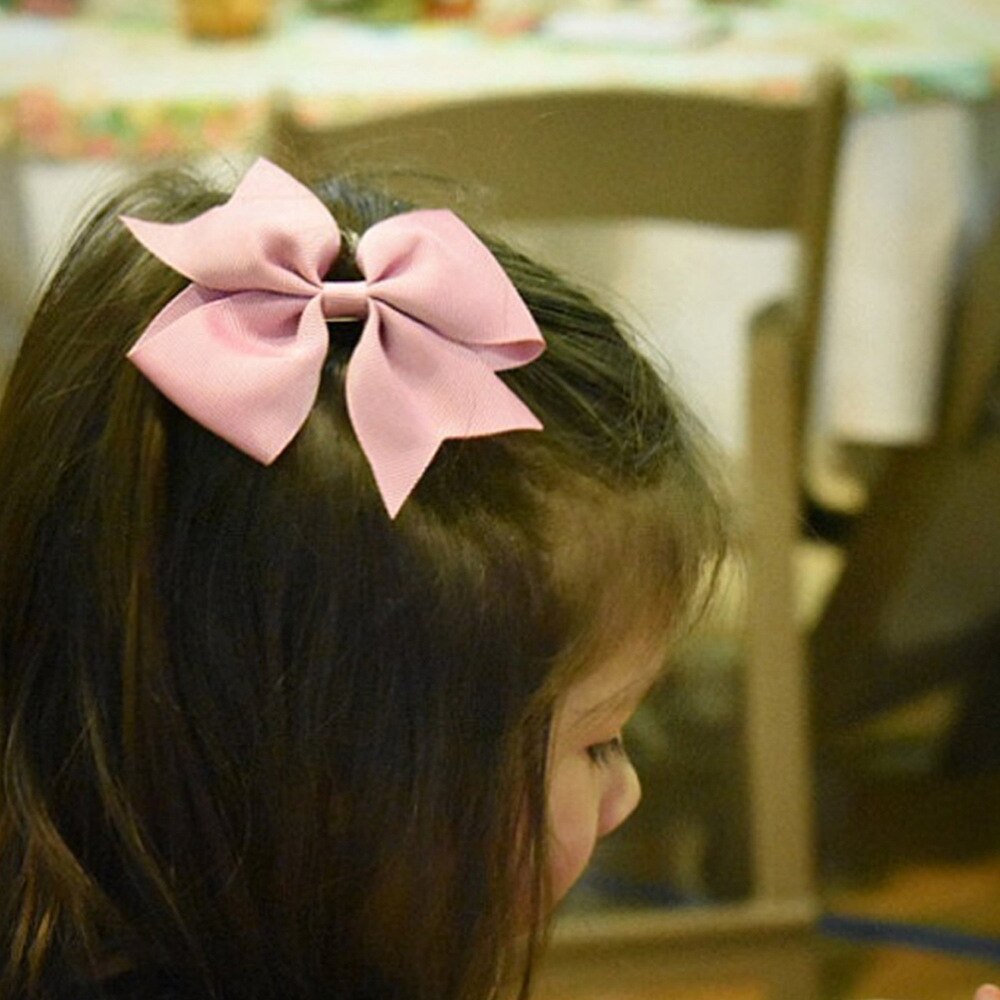 10pcs/lot 9.5*7.5 CM Cute Solid Color Dovetail Bow Hair Clips Baby Girls Bowknot Hairpin Newborn Headdress Photo Props