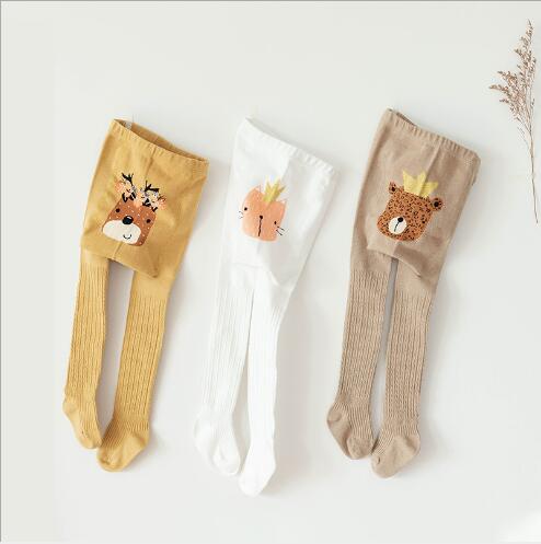 2021 spring new children's pantyhose cute cartoon baby plus file leggings girl dance pantyhose