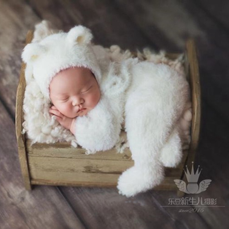 Newborn Photography Props Romper Baby Boy Girl Bear Bodysuits Outfit Photography Props