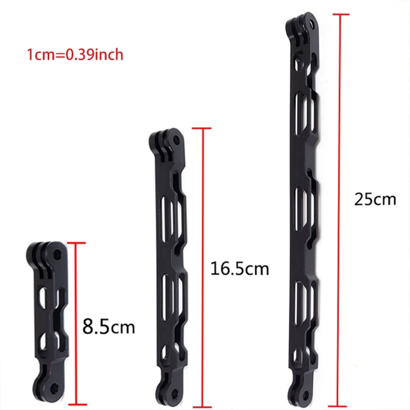 Aluminium Extension Rod Arm Lengthened Selfie Bracket With1/4 inch Tripod Adapter Set For insta 360 One R X Go pro Max Camera