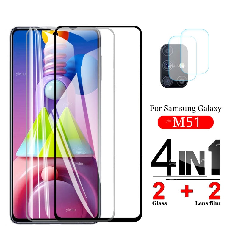 Tempered Glass for Samsung M51 Screen Protectors Protective Glass for samsung Galaxy M51 Glass Camera Lens M515F 51m Film