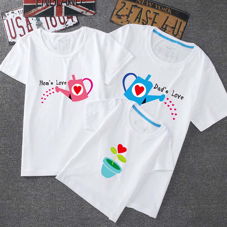 Summer Tops Family Matching Clothes Family Look Mommy And Me Clothes Matching Family Outfits Daughter Son Father Short Sleeve